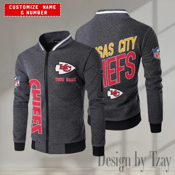 Kansas City Chiefs NFL Mens Lightweight Casual Bomber Jacket 2025 SPTLCBJ051 - Image 4