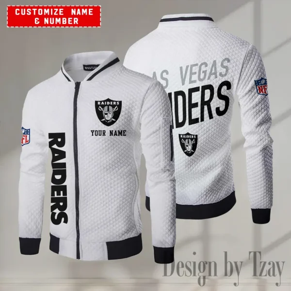Las Vegas Raiders NFL Mens Lightweight Casual Bomber Jacket 2025 SPTLCBJ052