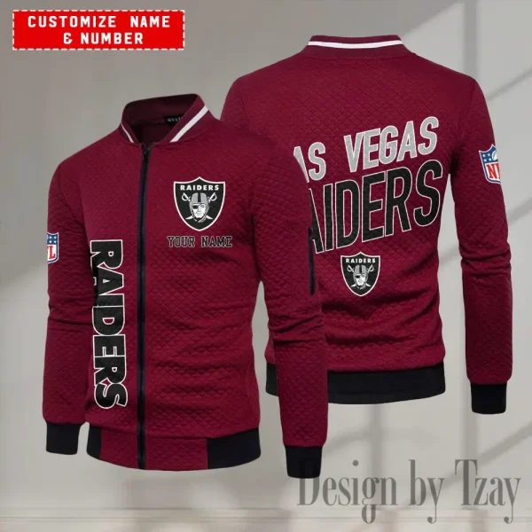 Las Vegas Raiders NFL Mens Lightweight Casual Bomber Jacket 2025 SPTLCBJ052 - Image 4