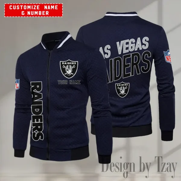 Las Vegas Raiders NFL Mens Lightweight Casual Bomber Jacket 2025 SPTLCBJ052 - Image 5