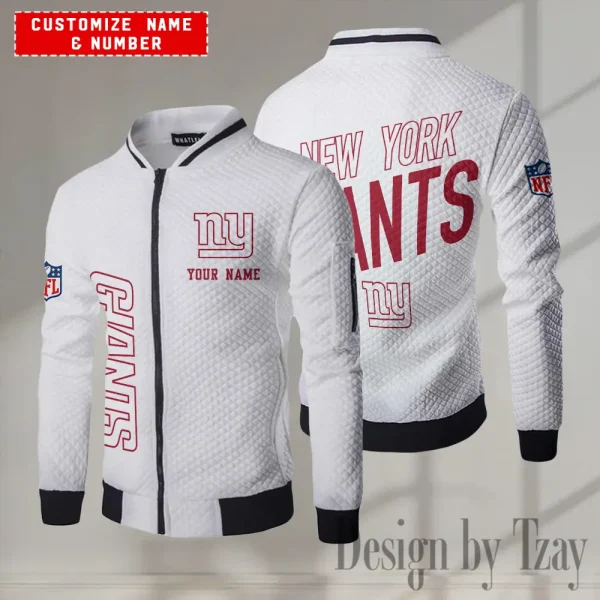 New York Giants NFL Mens Lightweight Casual Bomber Jacket 2025 SPTLCBJ059