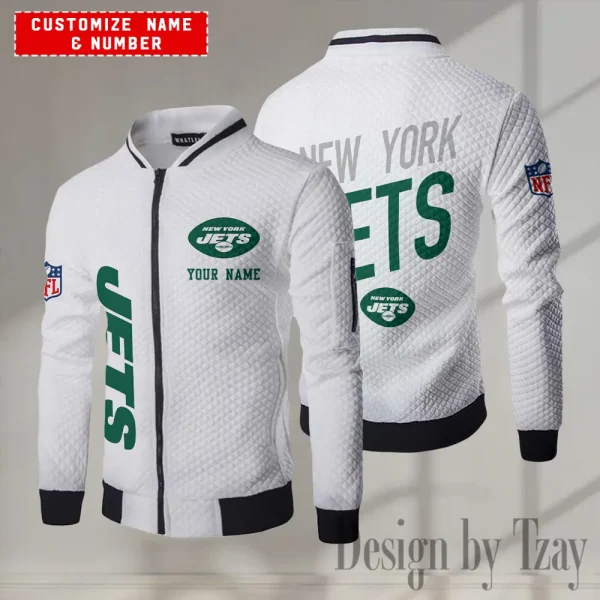 New York Jets NFL Mens Lightweight Casual Bomber Jacket 2025 SPTLCBJ060 - Image 2