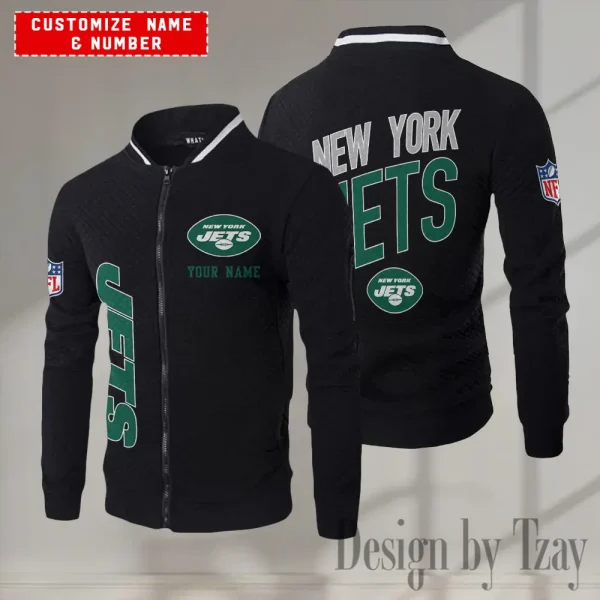 New York Jets NFL Mens Lightweight Casual Bomber Jacket 2025 SPTLCBJ060 - Image 3