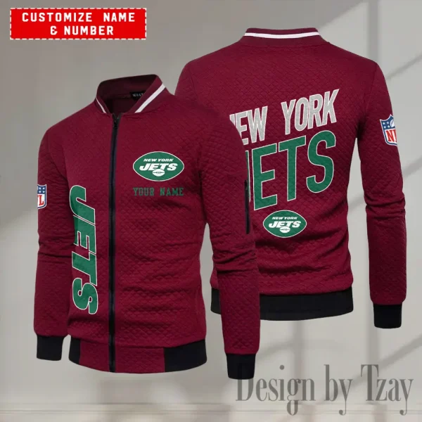 New York Jets NFL Mens Lightweight Casual Bomber Jacket 2025 SPTLCBJ060 - Image 5