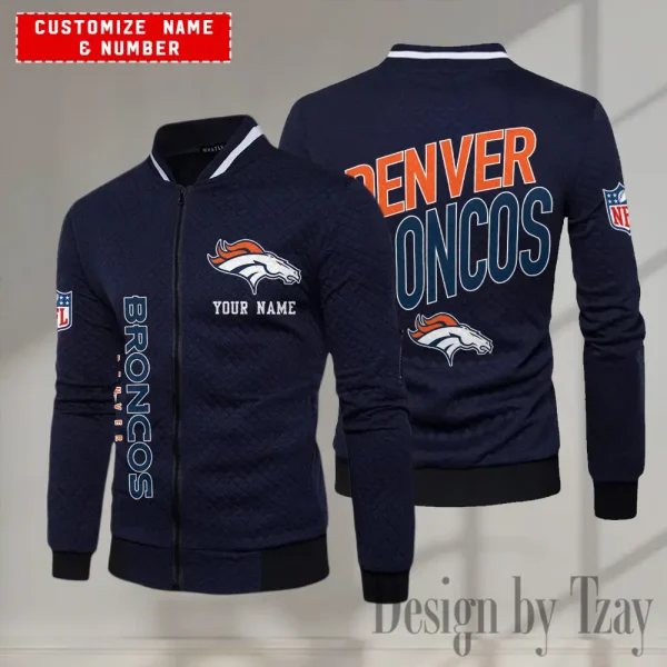 Denver Broncos NFL Mens Lightweight Casual Bomber Jacket 2025 SPTLCBJ042 - Image 5