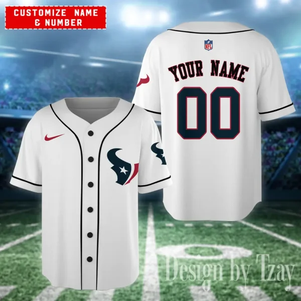 Houston Texans Casual Button Baseball Shirt Trending2025 AZCBJS603