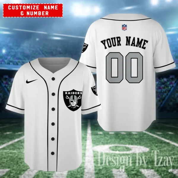 Las Vegas Raiders Casual Button Baseball Shirt Trending2025 AZCBJS607