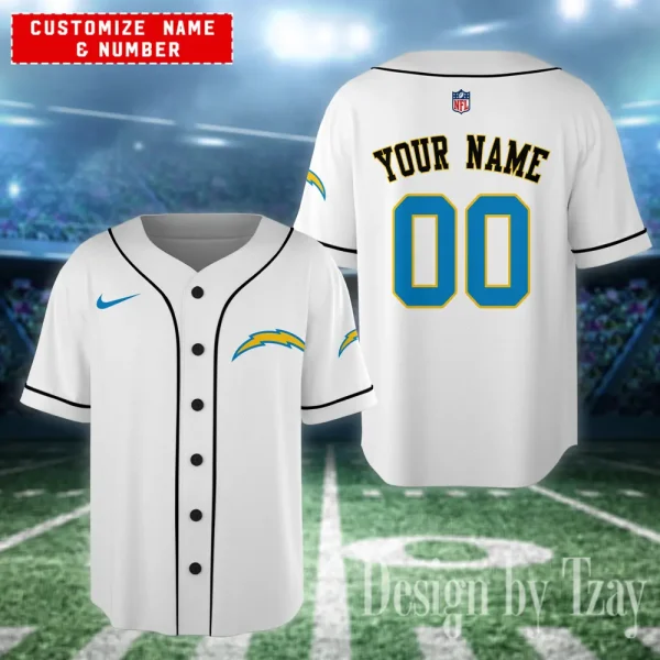 Los Angeles Chargers Casual Button Baseball Shirt Trending2025 AZCBJS608