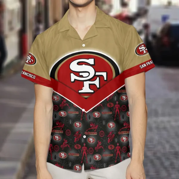 San Francisco 49ers Hawaiian Shirt Trending Classic Color Contrast AZHWS696