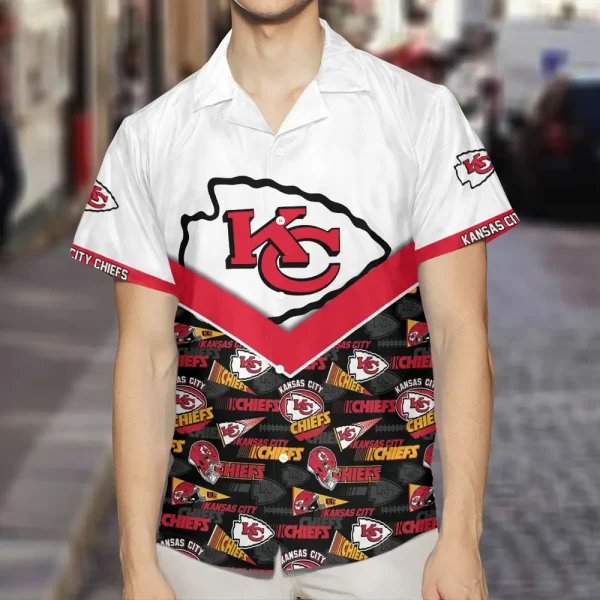 Kansas City Chiefs Hawaiian Shirt Trending Classic Color Contrast AZHWS698