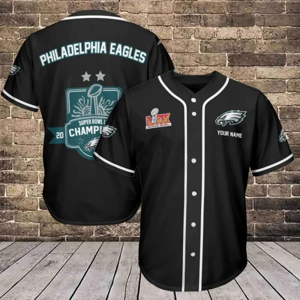 Philadelphia Eagles Casual Button Baseball Shirt Trending2025 AZCBJS624