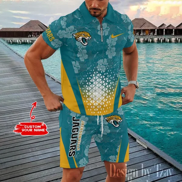 Jacksonville Jaguars New2025 Quarter Zip Polo and Short AZPLZ469