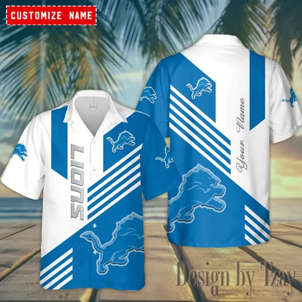 Detroit Lions Summer Hawaiian Shirt Trending 2025 AZHWS742