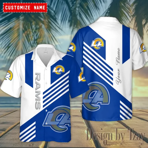 Los Angeles Rams Summer Hawaiian Shirt Trending 2025 AZHWS751