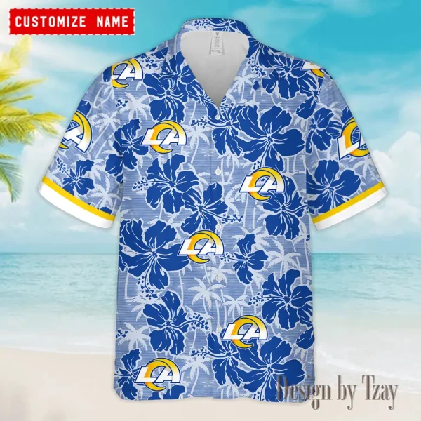 Los Angeles Rams Summer Hawaiian Shirt Trending 2025 AZHWS783