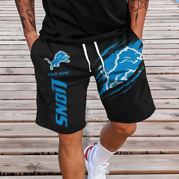 Detroit Lions Men Black Short Pants BGSHORT119