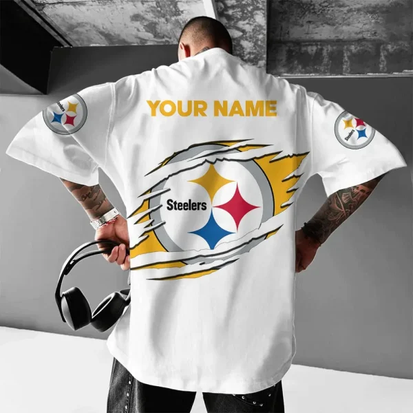 Pittsburgh Steelers White Special T-shirt New Custom Name Gift For AZTS965