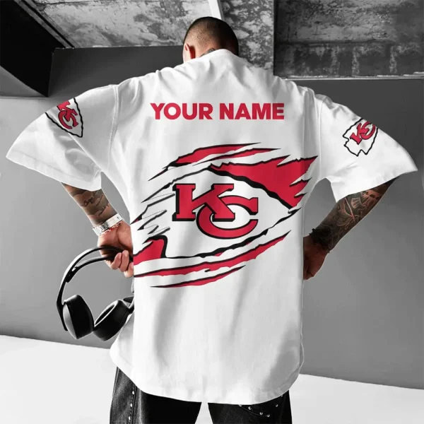 Kansas City Chiefs White Special T-shirt New Custom Name Gift For AZTS967 - Image 2