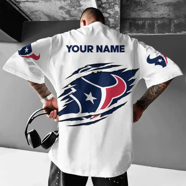 Houston Texans White Special T-shirt New Custom Name Gift For AZTS968