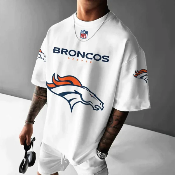 Denver Broncos White Special T-shirt New Custom Name Gift For AZTS976 - Image 2