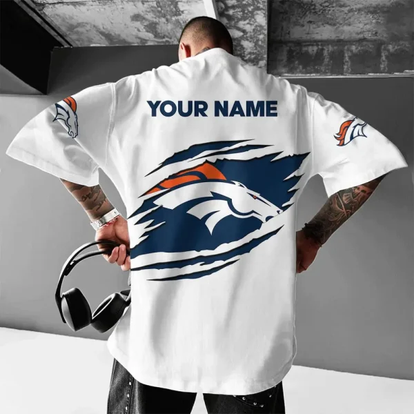 Denver Broncos White Special T-shirt New Custom Name Gift For AZTS976