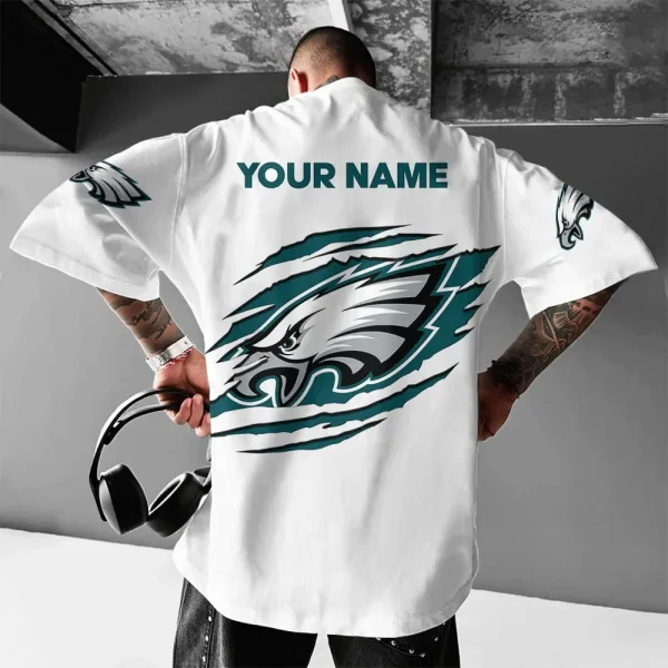 Philadelphia Eagles White Special T-shirt New Custom Name Gift For AZTS977