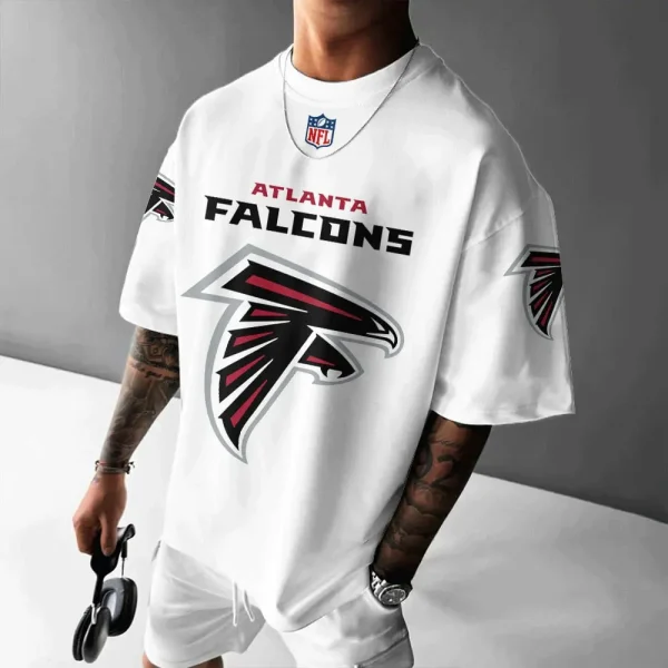 Atlanta Falcons White Special T-shirt New Custom Name Gift For AZTS978 - Image 2