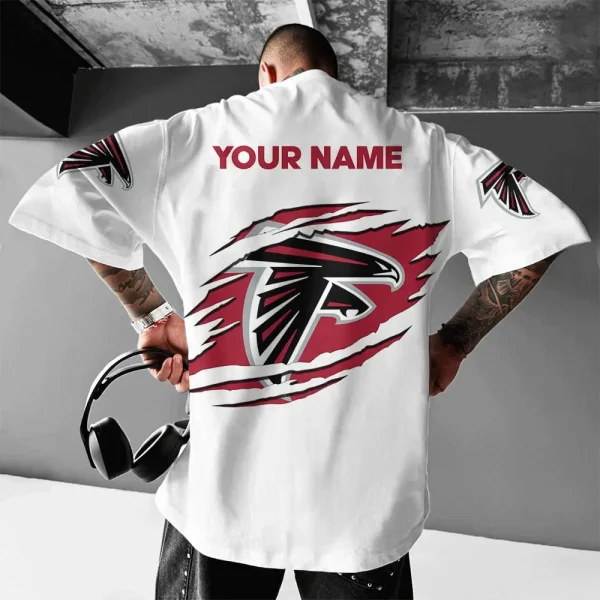 Atlanta Falcons White Special T-shirt New Custom Name Gift For AZTS978