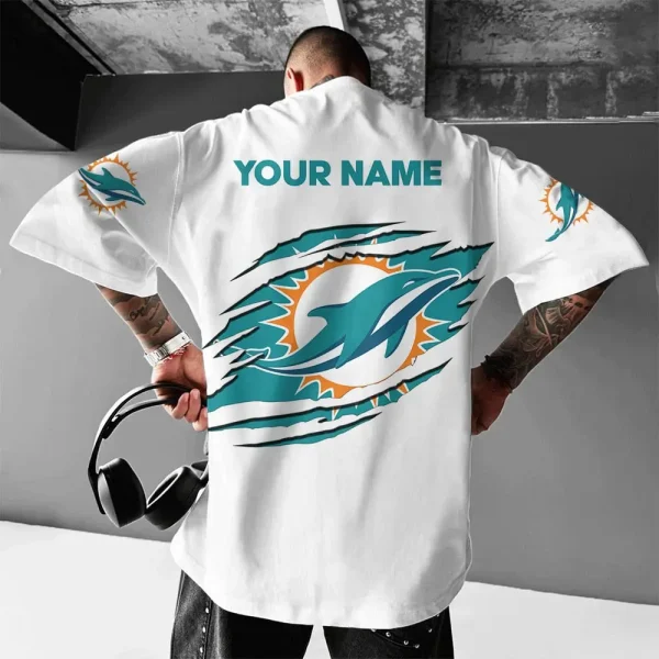 Miami Dolphins White Special T-shirt New Custom Name Gift For AZTS981