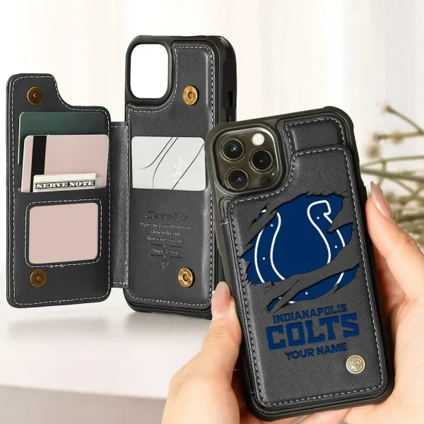 Indianapolis Colts Personalized Leather Flip Wallet Phone Case