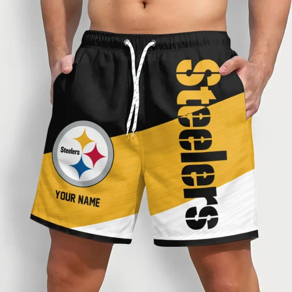 Pittsburgh Steelers Colorful Men Short Pants Custom Name Gift For Fans