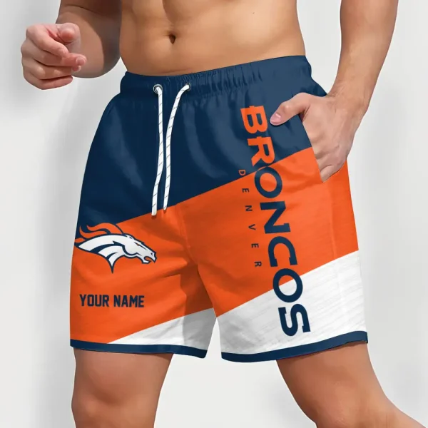 Denver Broncos Colorful Men Short Pants Custom Name Gift For Fans - Image 2
