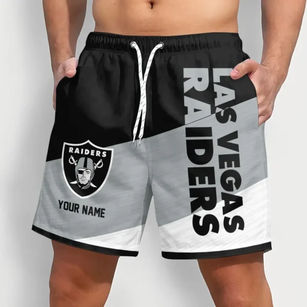 Las Vegas Raiders Colorful Men Short Pants Custom Name Gift For Fans