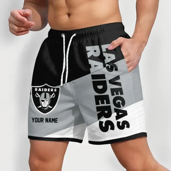 Las Vegas Raiders Colorful Men Short Pants Custom Name Gift For Fans - Image 2