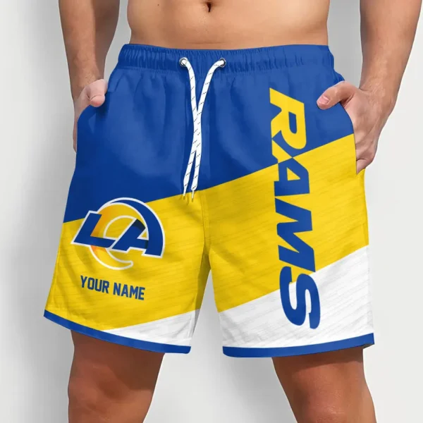 Los Angeles Rams Colorful Men Short Pants Custom Name All Teams Gift For Fans