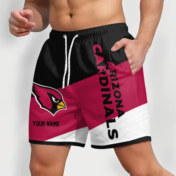 Arizona Cardinals Colorful Men Short Pants Custom Name All Teams Gift For Fans - Image 2