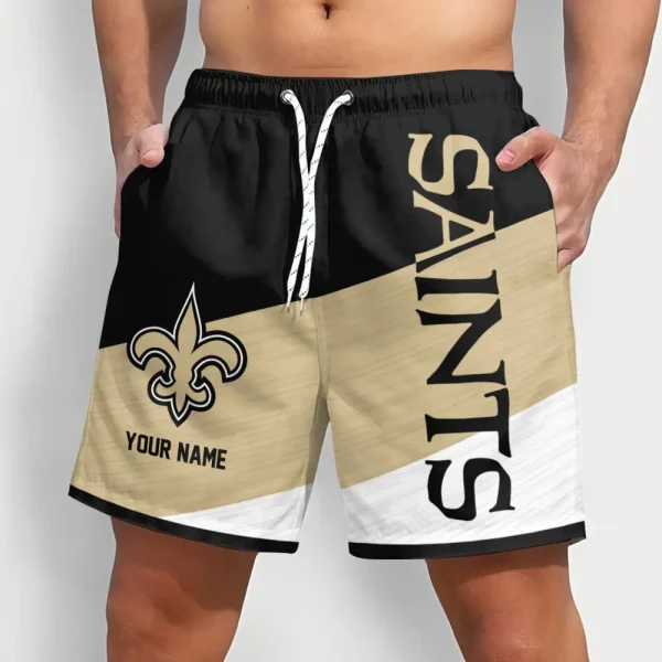 New Orleans Saints Colorful Men Short Pants Custom Name Gift For Fans