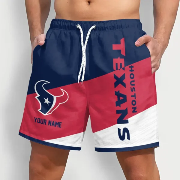 Houston Texans Colorful Men Short Pants Custom Name Gift For Fans