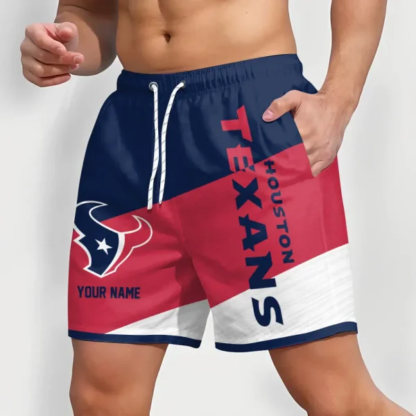 Houston Texans Colorful Men Short Pants Custom Name Gift For Fans - Image 2