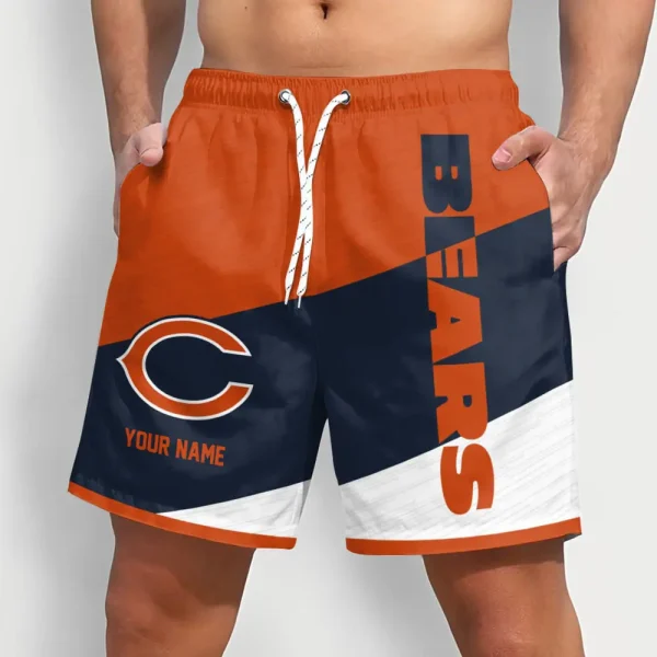 Chicago Bears Colorful Men Short Pants Custom Name Gift For Fans