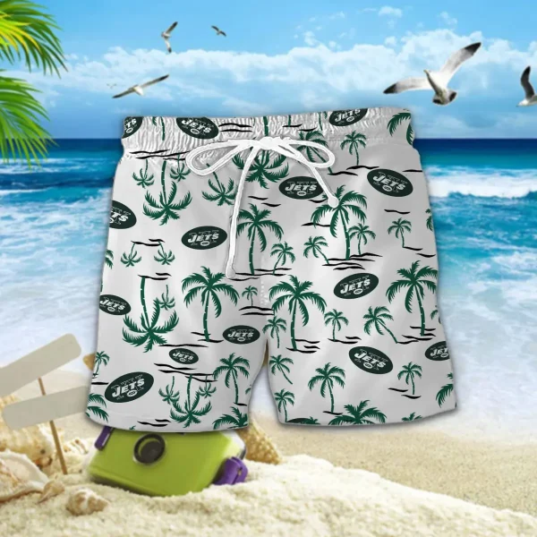 New York Jets DDQQ30459 Summer Collection Hawaii Shirt | Shorts - Image 2