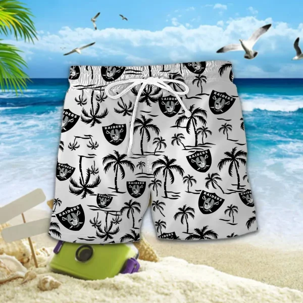 Las Vegas Raiders DDQQ30451 Summer Collection Hawaii Shirt | Shorts - Image 2
