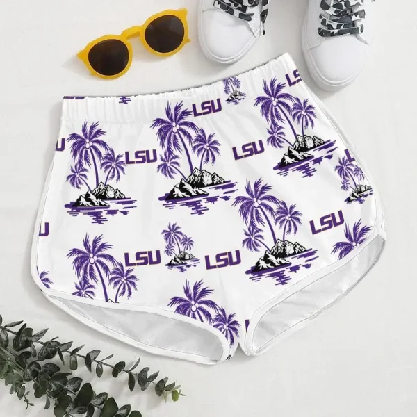 LSU Tigers Summer Collection V-neck Women T-shirt | Shorts AGCWTS789 - Image 2