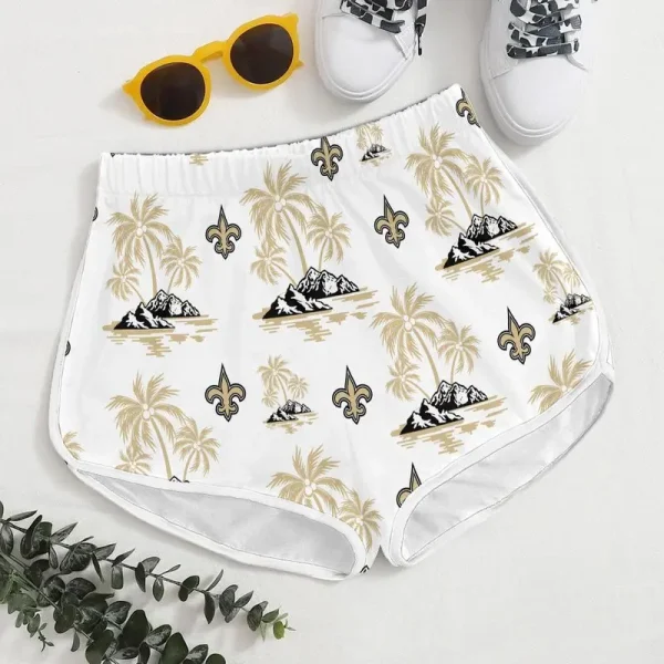 New Orleans Saints Summer Collection V-neck Women T-shirt | Shorts AGCWTS795 - Image 2