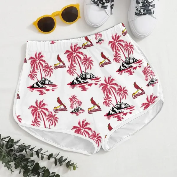 St. Louis Cardinals Summer Collection V-neck Women T-shirt | Shorts AGCWTS801 - Image 2