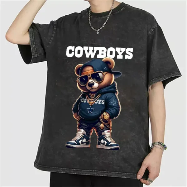 Dallas Cowboys Swag Teddy Beer Vintage Wash T-shirt New Style Gift For Fans AZTS999