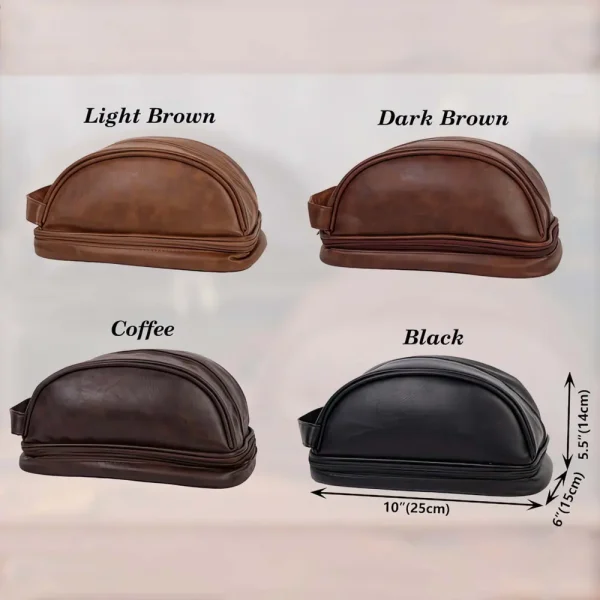 Pittsburgh Steelers Men’s Leather Toiletry Bag Dopp Kit Bag SPTHMSLTB027 - Image 2