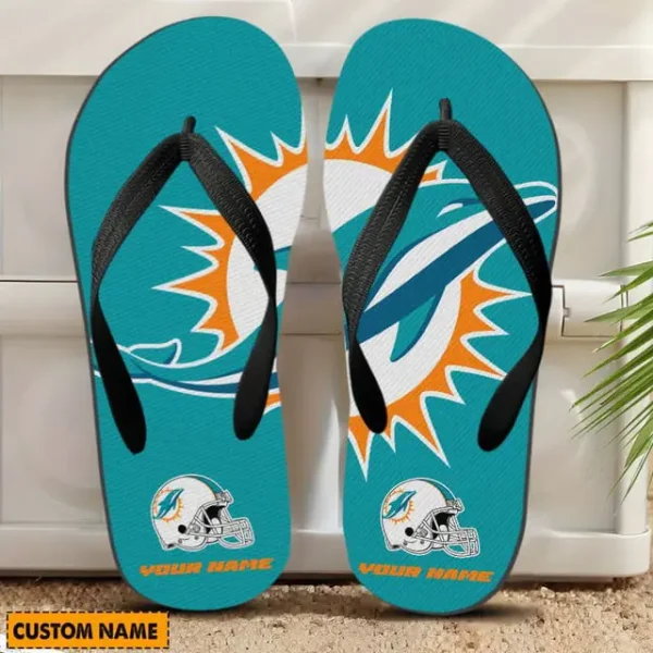 Miami Dolphins Flip Flops Best Gift For Fan BGFF095