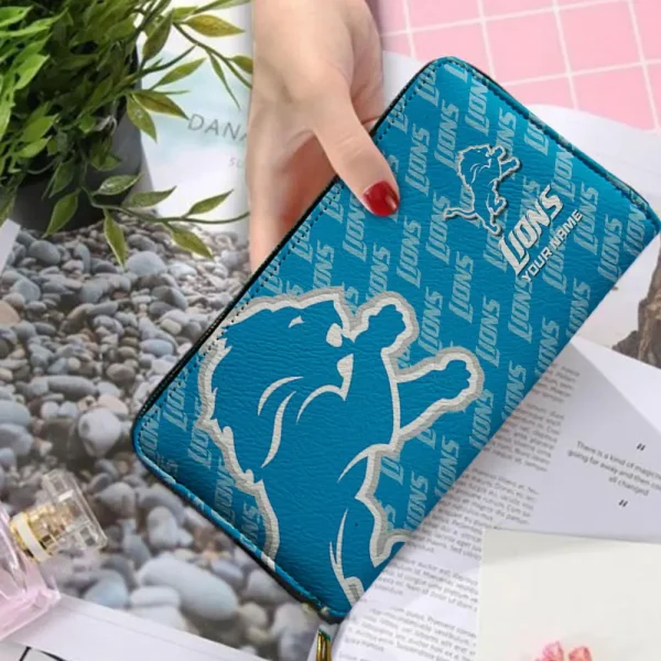 Detroit Lions Clutch Purse Woman Wallet SPTPURSE005 - Image 2