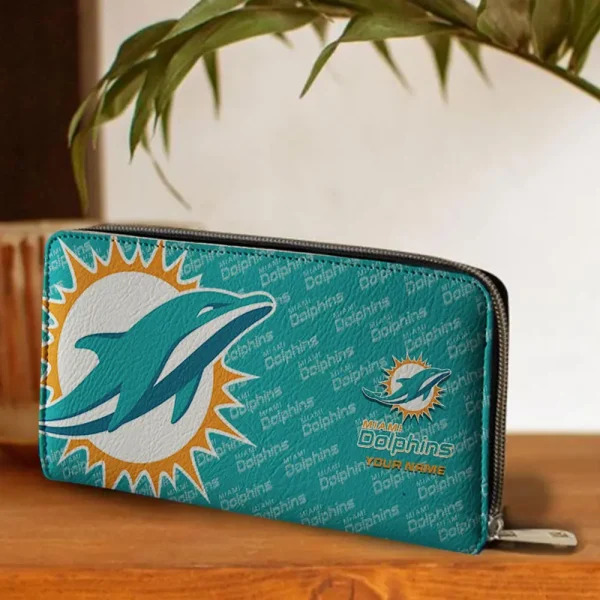 Miami Dolphins Clutch Purse Woman Wallet SPTPURSE006 - Image 2